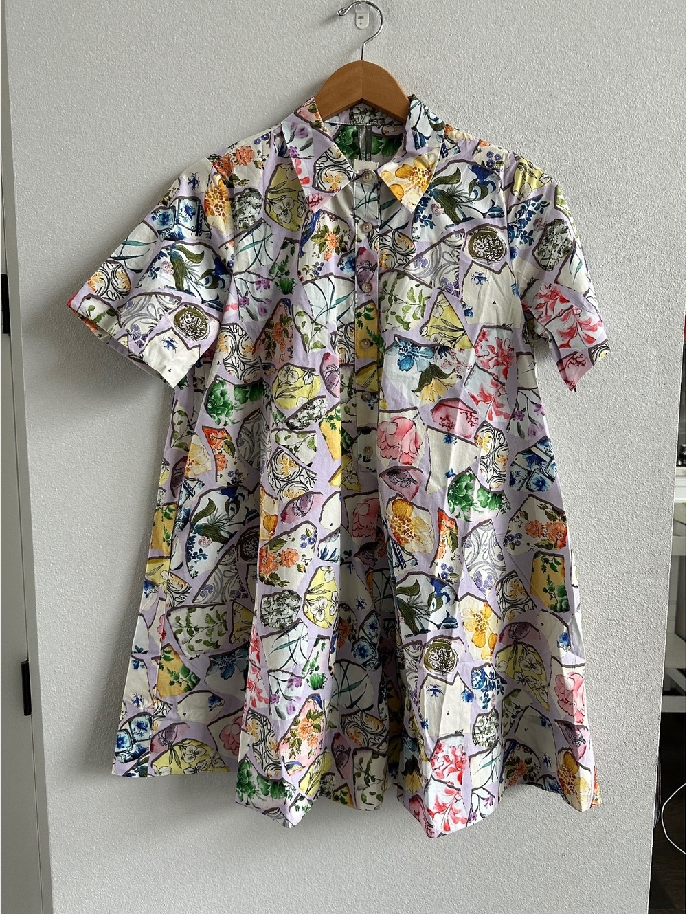 By Anthropologie Short-Sleeve Swing Tunic Mini Dress Size Small